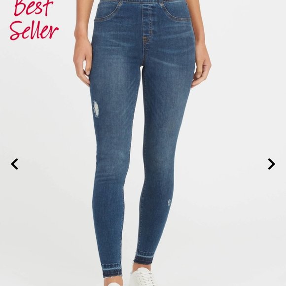 NWT Spanx Distressed Ankle Skinny Jeans - Picture 2 of 12